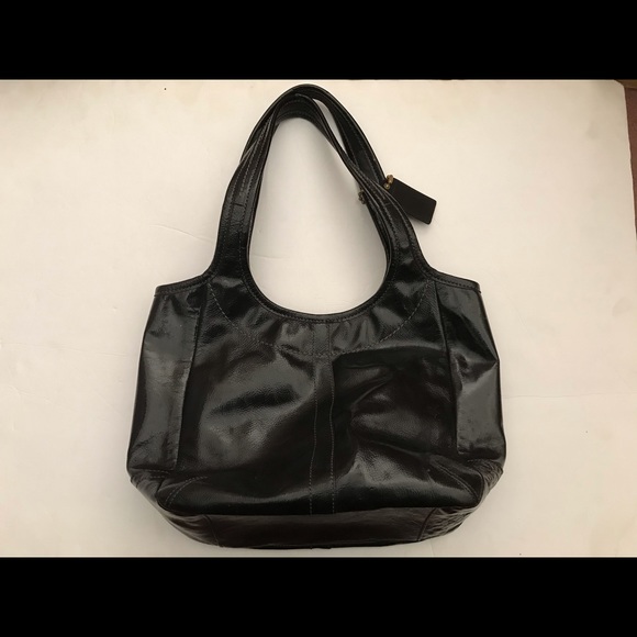 #COACH VACHETTA BLACK ERGO PATENT LEATHER PURSE - Picture 2 of 6